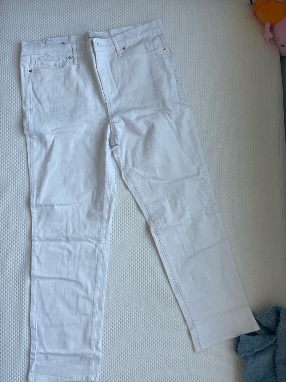 Ella Moss Womens‎ White Mid-Rise Straight Leg Ankle Jeans Size 14 NWT